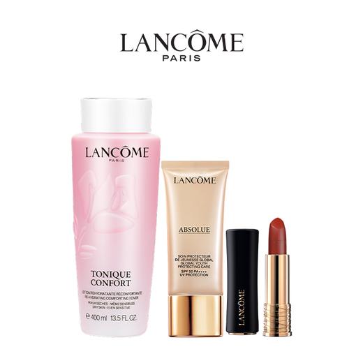 Lancome/兰蔻全新大粉水400ml+兰蔻菁纯防晒50ml+兰蔻菁纯丝绒口红196#3.4g/支 商品图0
