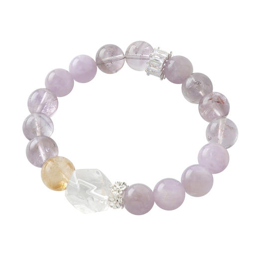 三彩2026新款新中式雾山紫手链紫水晶手串串珠轻奢小众送礼浪漫 商品图3