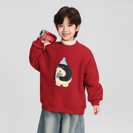 男童加绒卫衣秋冬款2025冬装新款儿童加绒加厚一体绒保暖套头上衣 商品图2