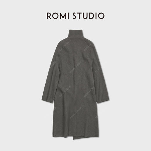 ROMI STUDIO“松弛有度”羊毛混纺中古长款廓形毛织大衣 RWCWWT6647 商品图1