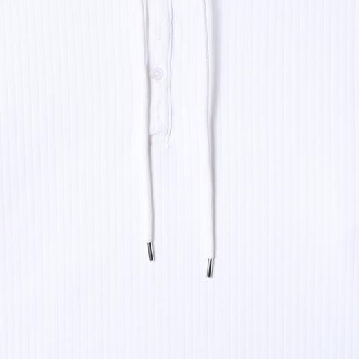 1758SDSA男装2026新款高贵轻奢韩版简约纯色竖纹连帽长袖T恤百搭宽松 商品图3