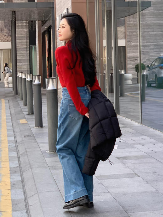 【百图lulu定制】【暖气针织衫】内复核貂绒  爱心皮牌  半高领 针织衫 商品图7