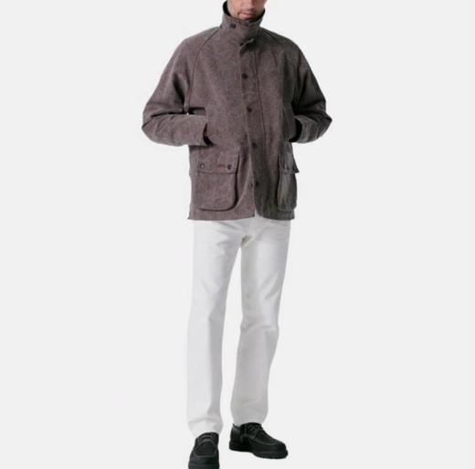 一店d 𝐁𝐚𝐫𝐛𝐨𝐮𝐫×𝐍𝐨𝐚𝐡工装夹克安排 马思纯同款 作为它们之间的第五次联名简直把配色调到了新高度，绝美！超好看 厚重的全棉外壳、类似刺子布的质感、特殊的染色工艺 商品图3