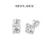 ShiningHouse[培育] 18k金钻石耳饰 公主方形人工真钻人造钻石K金耳饰简约牛头款钻石耳饰悦己送礼臻选【此商品不支持7天无理由退货退款】预计3个工作日发货 商品缩略图1