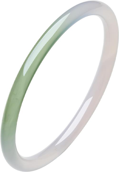 J1011823-2011-A0 周六福 【母亲节礼物】玉髓手镯显白水润细腻玉手镯温婉美人镯细条玉镯女 54mm 商品图0