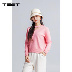 春上新软糯亲肤V领显瘦温柔风内搭毛衣1261011