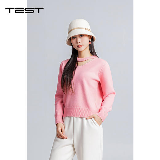 春上新软糯亲肤V领显瘦温柔风内搭毛衣1261011 商品图0