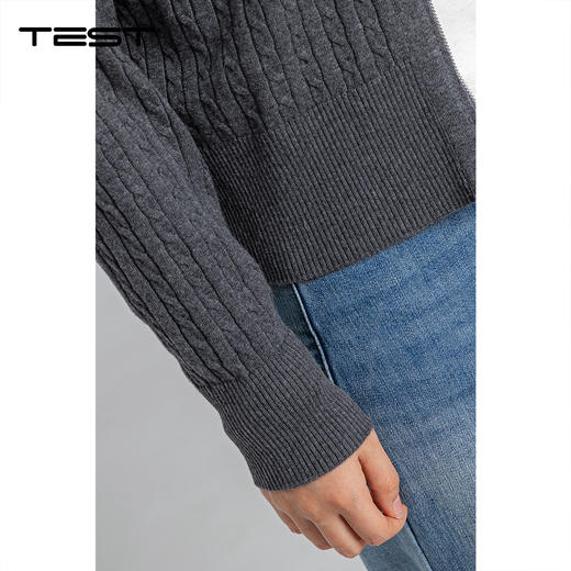 春上新宽松显瘦休闲双拉链毛衣1261009 商品图3