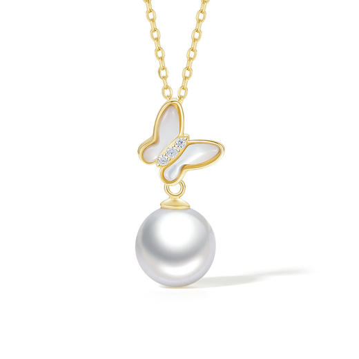 S1PC0281S1XXX0 周大生CHOW TAI SENG S925蝶恋珍珠造型项链套链时尚简约百搭 商品图2