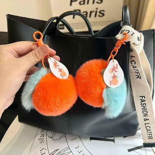 【软fufu敲治愈❗️福气满满】大利可爱小橘子钥匙扣新年好事发生毛绒挂件礼物挂饰。jd 商品图4