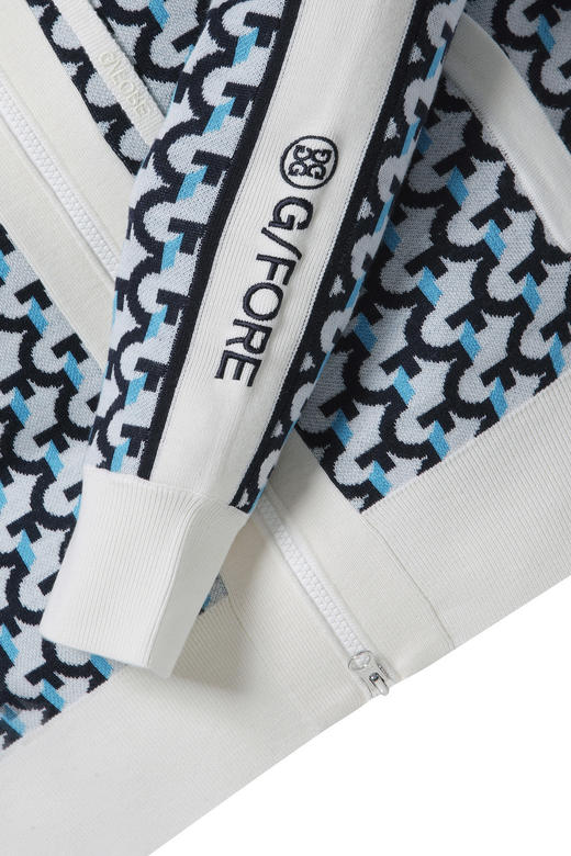 G家新款秋冬女士提花针织带帽外套来了！市场高品质❗️客供定制对版混涤配美丽诺羊毛纱线，客供高品质辅料，高密度提花针织更有质感，拉链带帽设计显得很乖，有微微的垂感上身肩背特别纤薄！ 商品图4