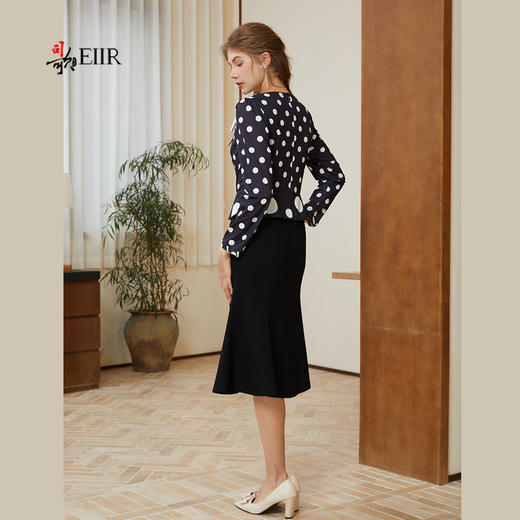 司歌波点假两件收腰鱼尾裙连衣裙A921203X 商品图3