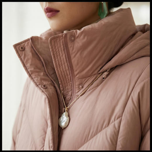 NANSONGSILK/NS宽松连帽鹅绒空气感保暖防寒鹅绒服547101南宋 商品图3