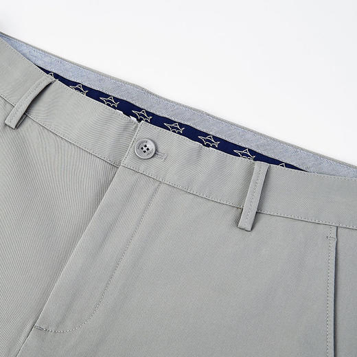 德鲨2026春夏新款灰色休闲裤男时尚直筒弹力裤子男装长裤 商品图2