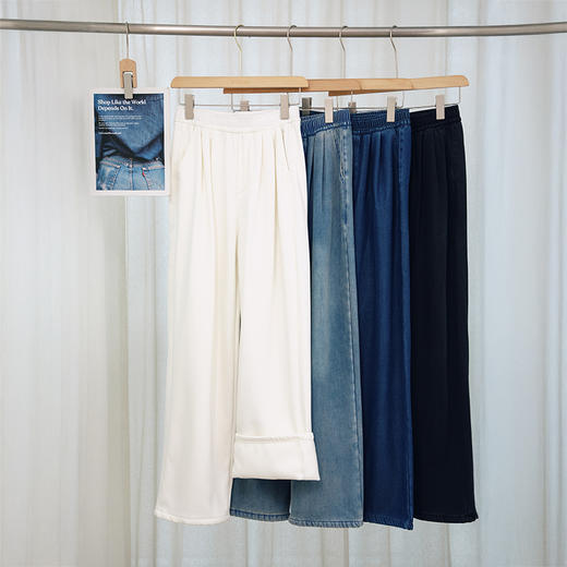 觅槿 牛仔加绒山本裤 新年穿新裤 高腰显瘦 内里加绒 4色可选 商品图8