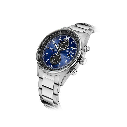 西铁城日本官方正品新款FF系列飞行风钢带光动能手表男CA0770-81L 商品图4