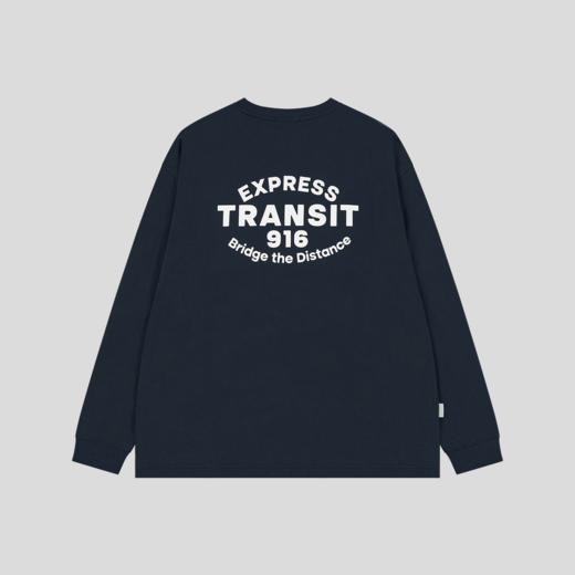 GOODBAI 916 EXPRESS 纯色简约休闲字母印花长袖T恤 商品图4