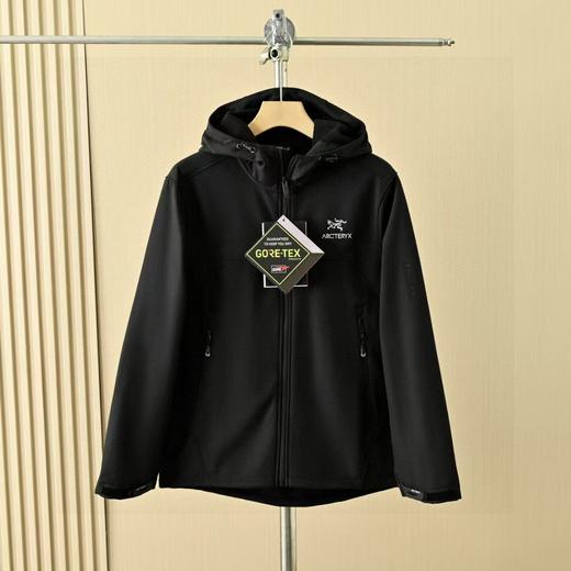 春季加绒外套! 软壳三防功能连帽冲锋衣拉链外套加厚 商品图2