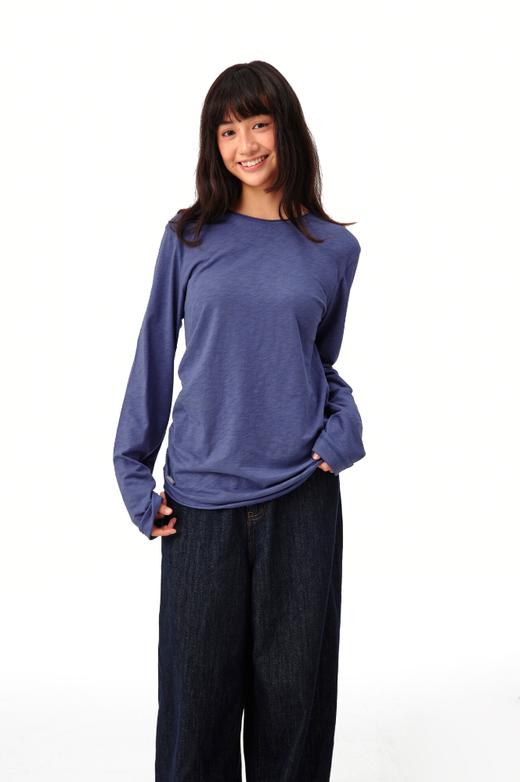 CryingCenter 竹节棉卷边堆量圆领长袖tee 哭喊中心 商品图2