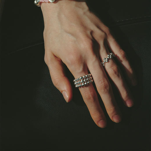 【R24026-s】alodia.co 莫奈四照小花珠珠戒指耳环 925银珠长期主义百搭简约小众高级感RJ136 商品图6