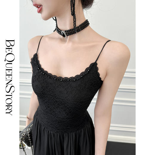 【孤品样衣，不退不换】【灿若夏花】夏季透气弹力蕾丝A字短袖伞裙连衣裙 商品图3