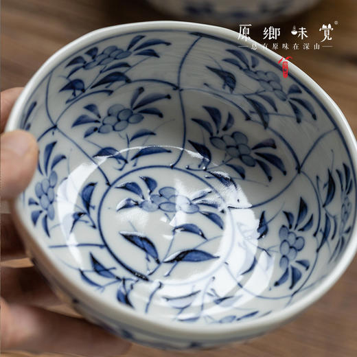 【系列满39元包邮】美浓烧复古青花小钵/沙拉碗/家用小汤碗（基地直发-中通快递）| 多种规格，日本进口【合作生产，公平贸易】 商品图3