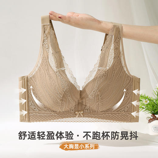 雅黛俪大胸显小显瘦内衣轻薄透气蕾丝性感提拉收副乳文胸罩 商品图2