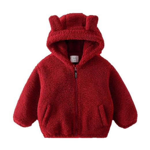 男童毛毛衣连帽外套冬季2025新款儿童加绒加厚时尚夹棉冬款上衣潮 商品图4