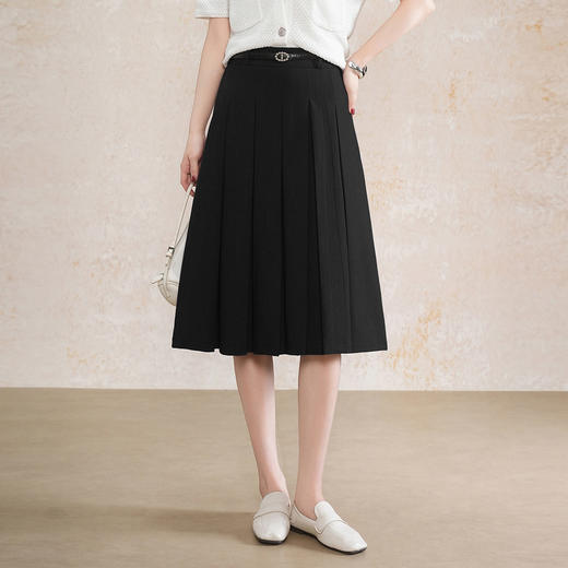 「自」全新升级【铂金会员146/天猫199/差价53】(13255)洛诗琳气质西装百褶半身裙2026春季新款百搭中长款遮胯显瘦a字裙 商品图2