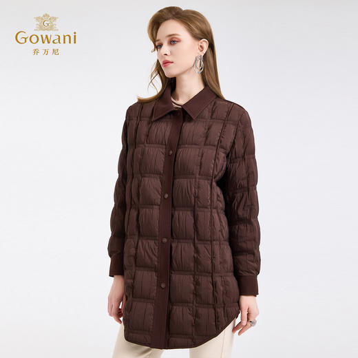 【鹅绒】乔万尼宽松拼接设计感保暖90白鹅绒羽绒服ED4T858 商品图1