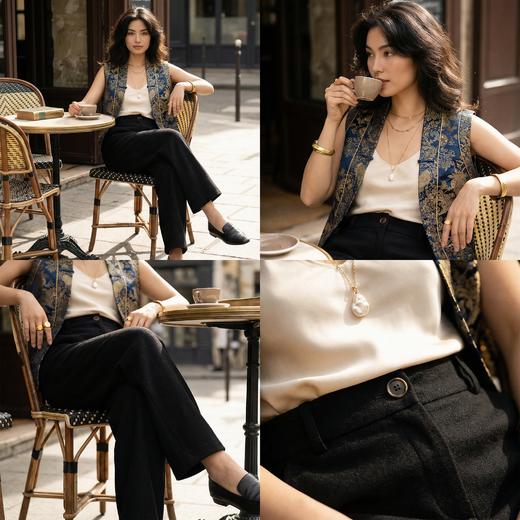 NANSONGSILK/NS新中式90白鹅绒保暖防寒鹅绒裤子B16B54226Z南宋 商品图2