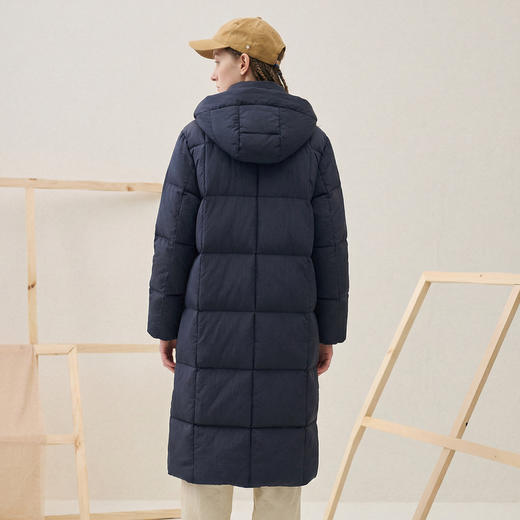 谜底中长款羽绒服女2025秋冬款时尚连帽宽松鸭绒面包服257MY8808 商品图2