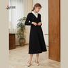 司歌假两件翻领收腰长袖连衣裙中长裙A921206X 商品缩略图1