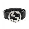 411924CWC1N1000105 古驰GUCCI 【双G带扣黑色压花】男女同款互扣式休闲商务4CM皮带【105cm】 商品缩略图1