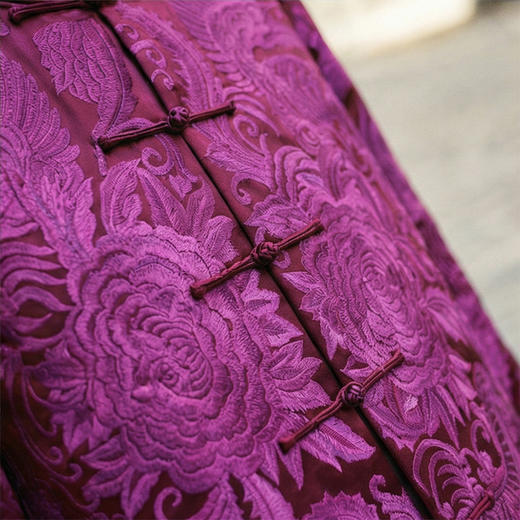 NANSONGSILK/NS鹅绒时尚气质高端盘扣圆领长袖外套547096南宋 商品图3