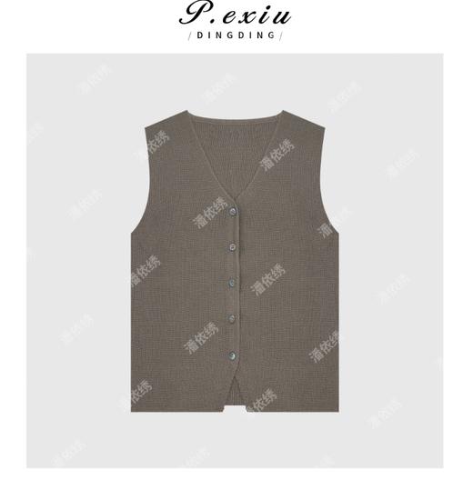 A002潘依绣丁丁宠粉韩系氛围感格纹针织Q8543 商品图0