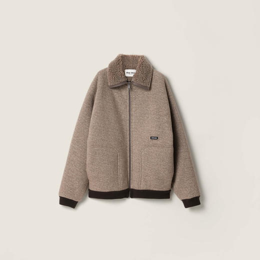 MIU-C 羊羔毛外套（绳索灰） 商品图0