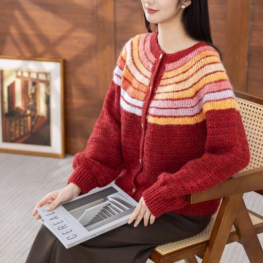 苏苏姐家山川钩针育克开衫手工diy钩针编织上衣外套毛线团材料包 商品图1