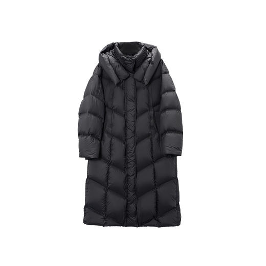 NANSONGSILK/NS加厚防风气质长款连帽过膝休闲百搭保暖鹅绒服547003南宋 商品图9