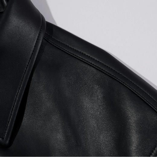 NPC潮牌美式复古绵羊皮衣夹克秋立体剪裁飞行员夹克短款NP5CTJ27 商品图3