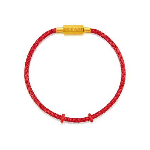 YB29-A-X005YB0004401 周大福CHOW TAI FOOK 多色铜/钢合金皮绳手绳 商品图2