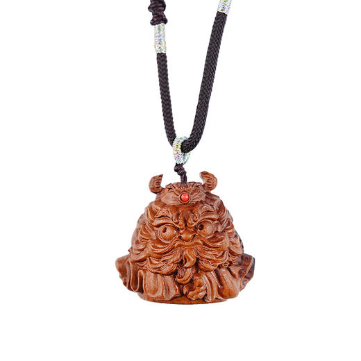 雷枣木钟馗Q版吊坠小众设计雕刻吊坠装饰小巧随身饰品 商品图5