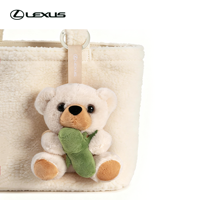 竹报平安小熊钥匙链(织唛)