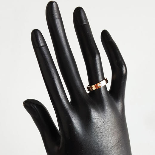 【95新】Cartier卡地亚LOVE系列B4050751玫瑰金窄版单钻LOVE戒指51号中性款270126AK32 商品图8