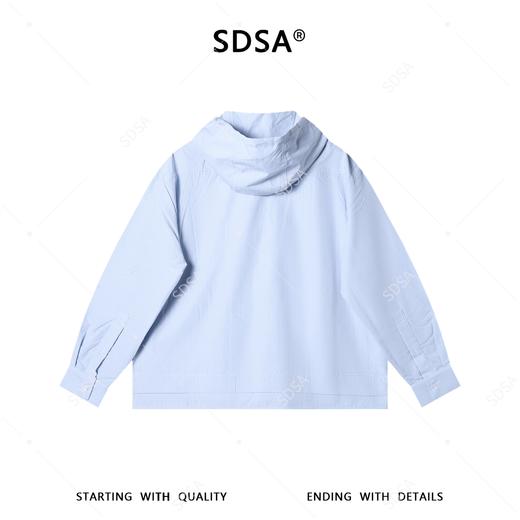 2650SDSA男装2026新款高贵轻奢韩版复古抽绳连帽衬衫百搭宽松休闲衬衣 商品图5