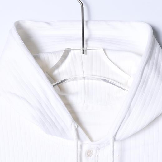 1758SDSA男装2026新款高贵轻奢韩版简约纯色竖纹连帽长袖T恤百搭宽松 商品图2