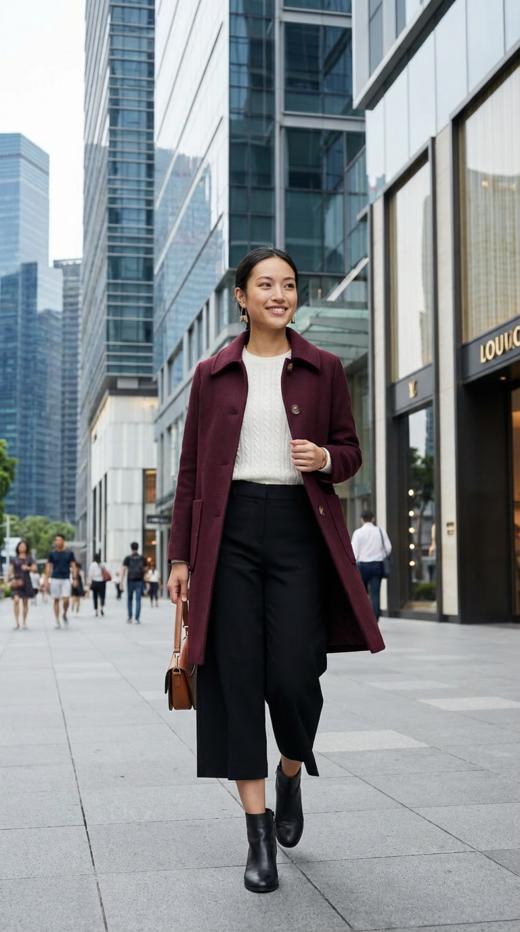 HN 百搭牛角扣休闲翻领双面手工大衣 商品图8