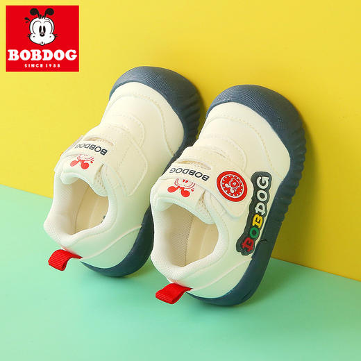 【舒适内里亲肤透气❗️防滑耐磨柔软鞋底】巴布豆童鞋男女宝宝学步鞋春秋款皮面透气婴幼儿1-3岁小童2机能鞋。jd 商品图0