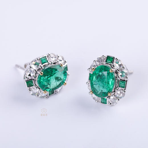 【四时和美】祖母绿耳钉-CB12406032 商品图5