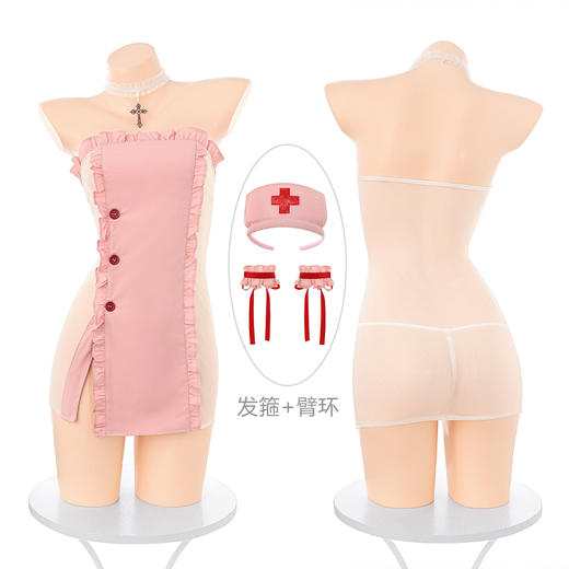 【情趣玩具】情趣内衣心跳诊疗娇俏护士装调情透视性感露臀免脱制服！ 商品图9